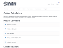 Tablet Screenshot of calculatestuff.com